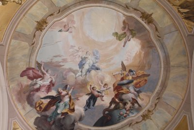 Madonna in der Prato-Kirche (Busto Arsizio) - Fresken an der Decke von Biagio Bellotti